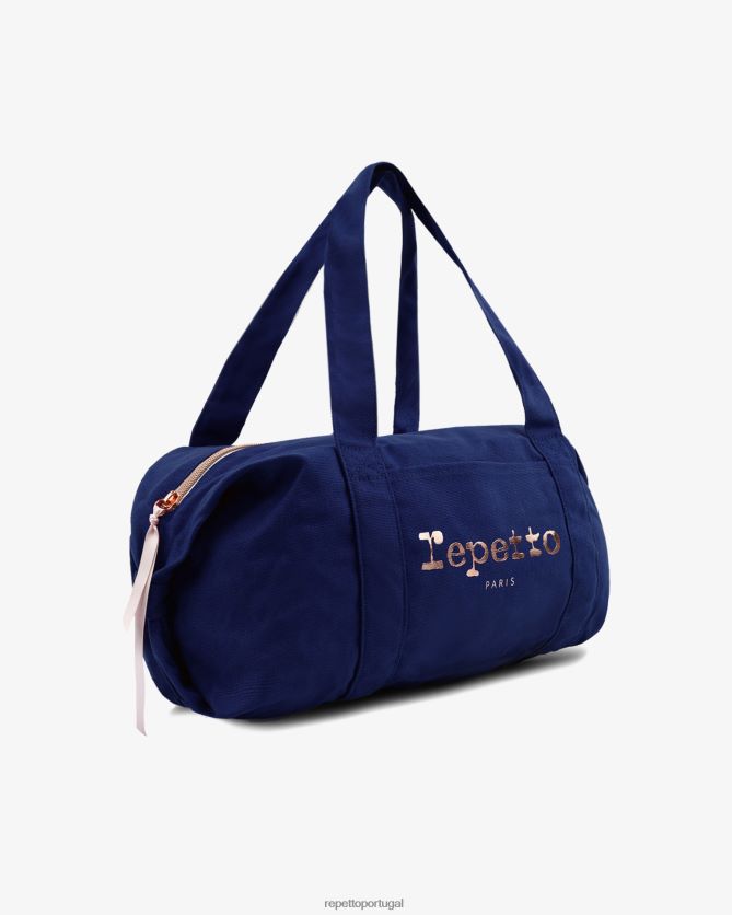 Repetto LJHHL413 mulheres bolsa de algodão tamanho L acessórios azul gasolina