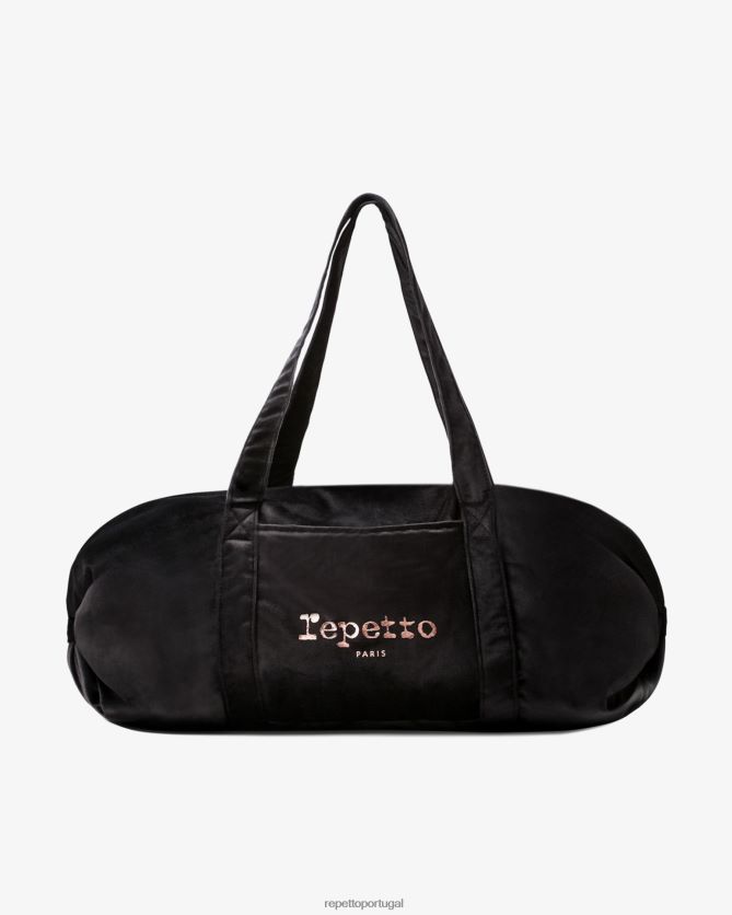 Repetto LJHHL416 mulheres bolsa de veludo tamanho L acessórios preto