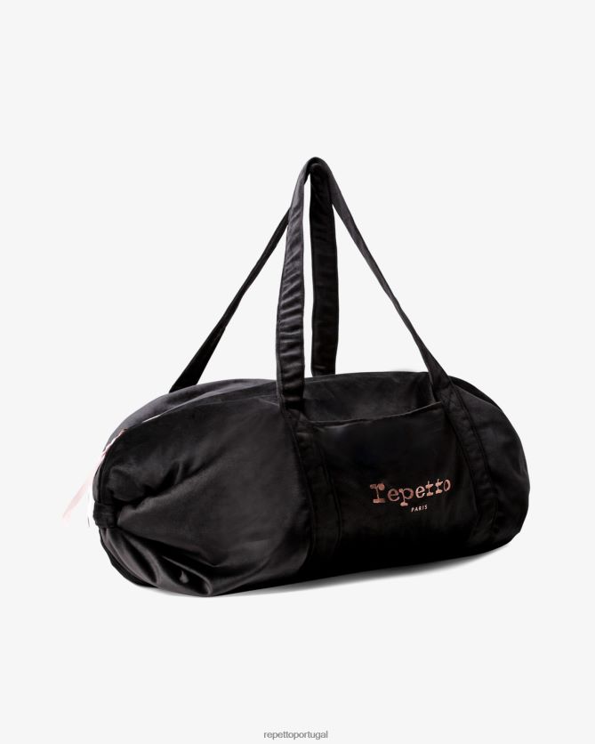 Repetto LJHHL416 mulheres bolsa de veludo tamanho L acessórios preto
