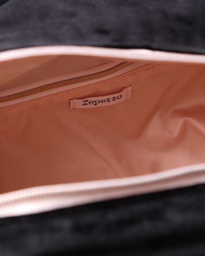 Repetto LJHHL416 mulheres bolsa de veludo tamanho L acessórios preto