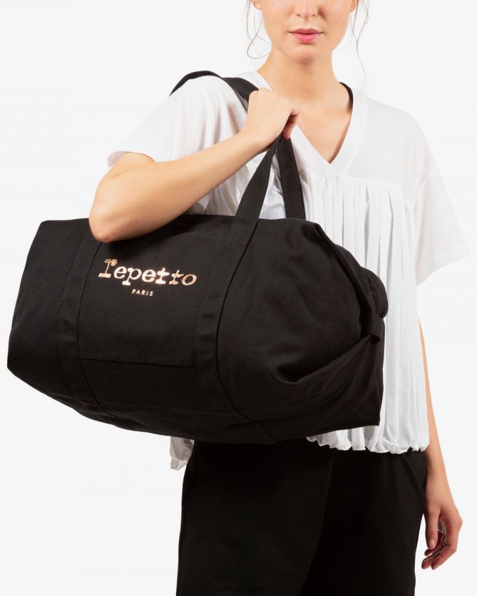 Repetto LJHHL418 mulheres bolsa de algodão tamanho L acessórios preto