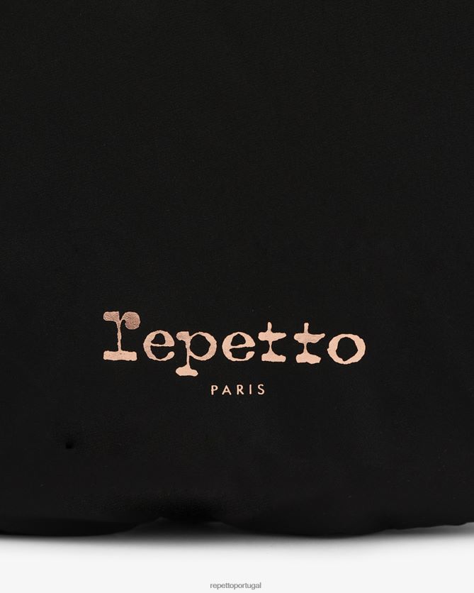 Repetto LJHHL427 mulheres bolsa meia lua de nylon acolchoada lune acessórios preto