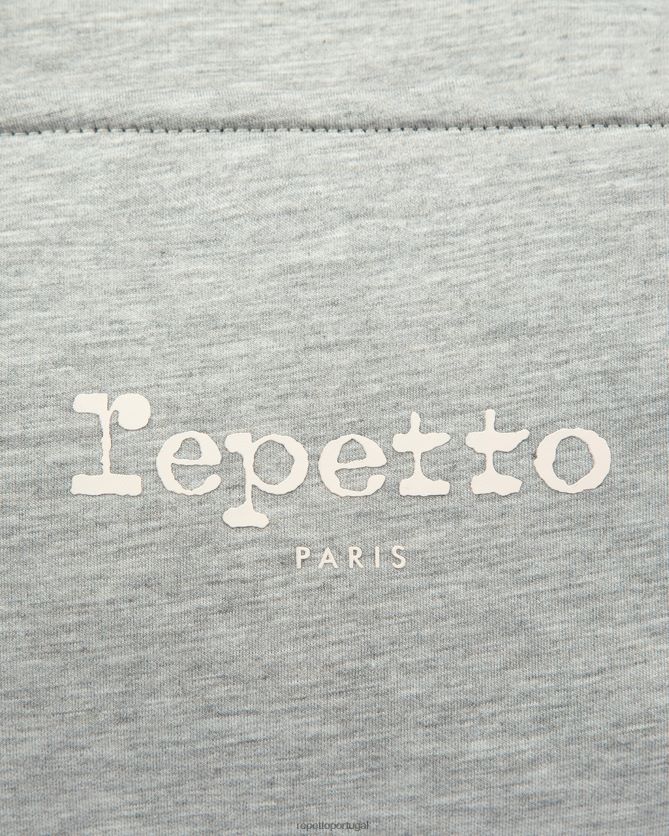 Repetto LJHHL429 mulheres bolsa de jersey tamanho m acessórios cinza claro manchado