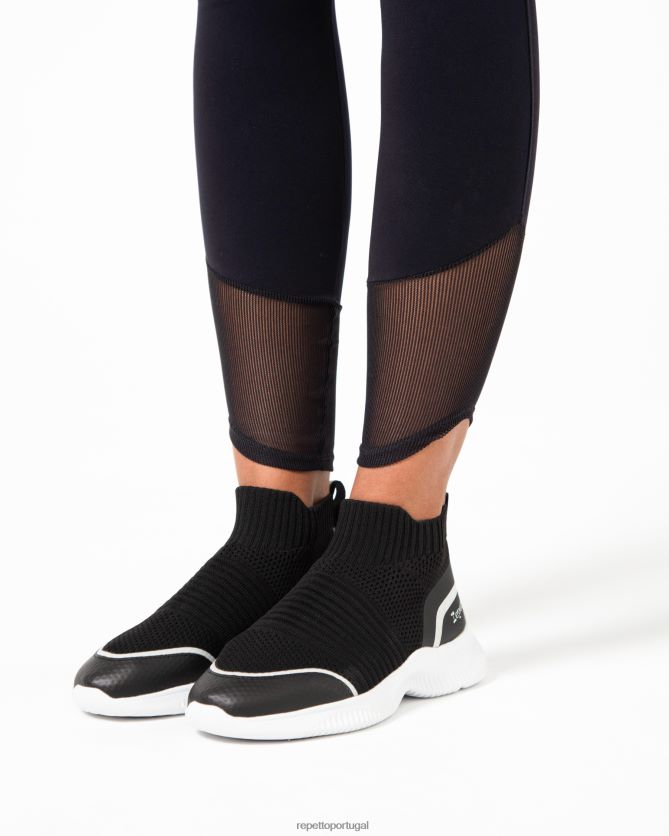 Repetto LJHHL371 mulheres seda ativa em geral roupas preto