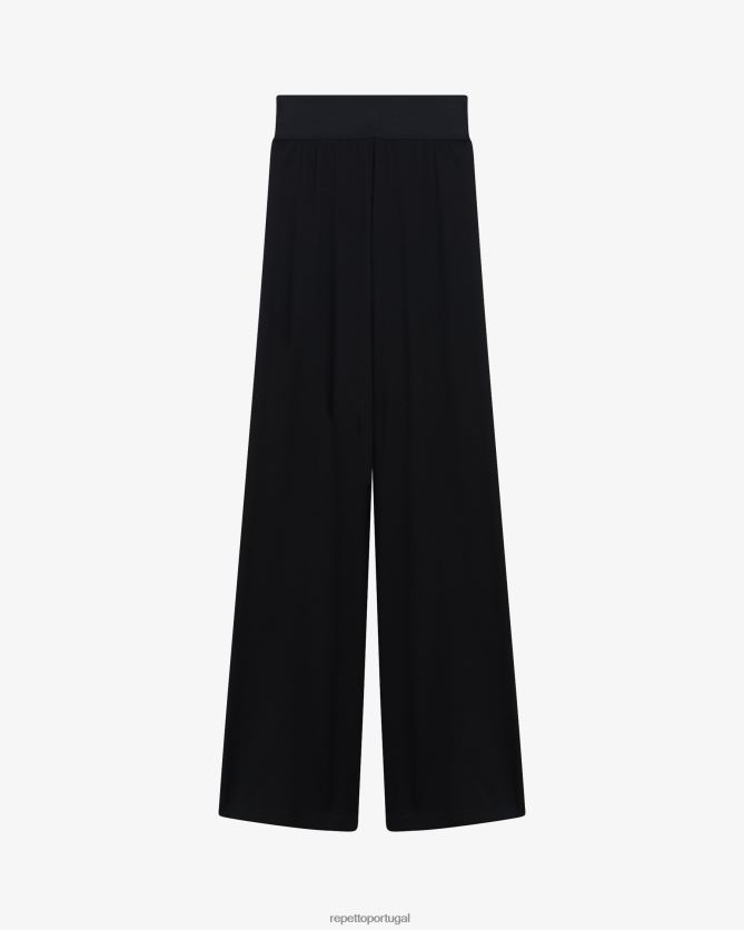 Repetto LJHHL372 mulheres calças de cintura alta roupas preto