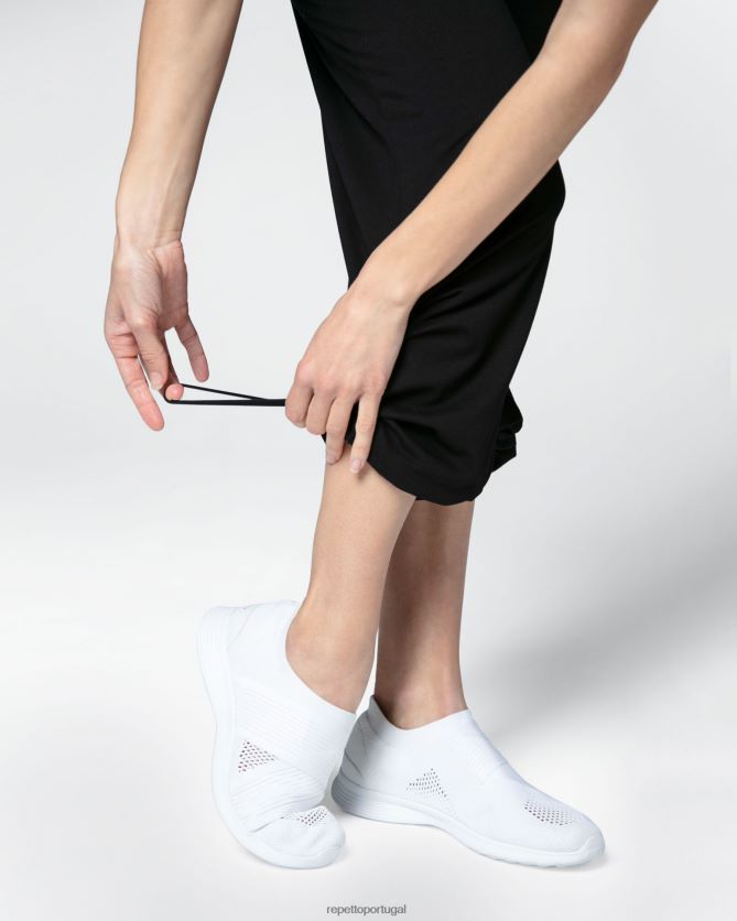 Repetto LJHHL373 mulheres calça jazz de viscose com cós dobrável roupas preto