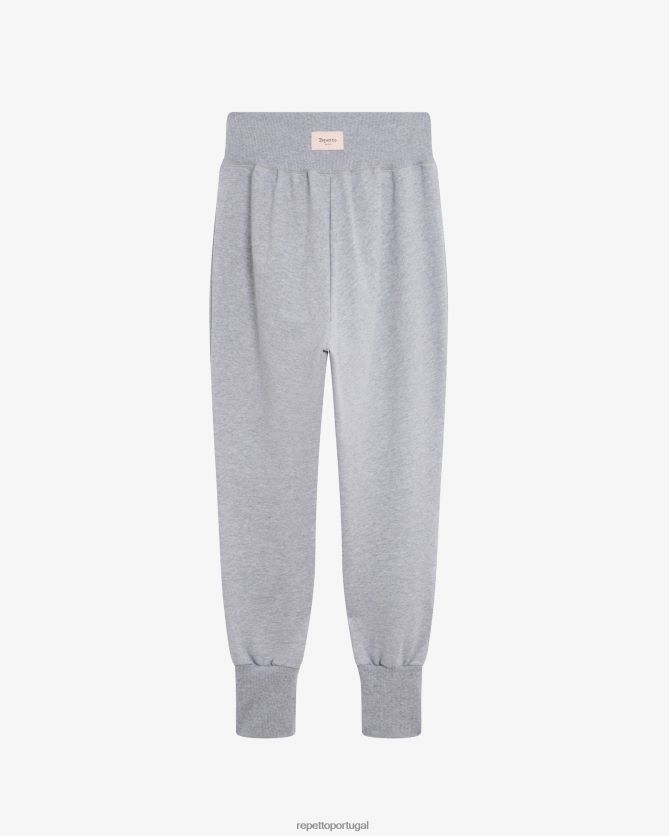 Repetto LJHHL377 mulheres calças de jogging roupas cinza claro manchado