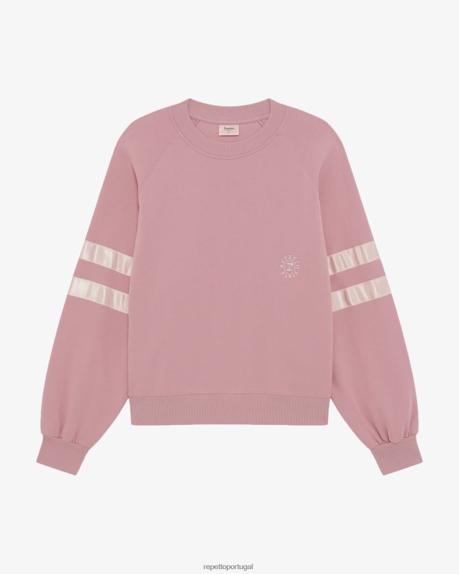 Repetto LJHHL352 mulheres moletom de cetim roupas o rosa