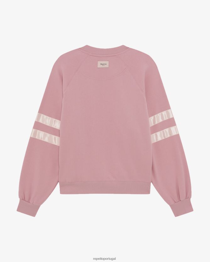 Repetto LJHHL352 mulheres moletom de cetim roupas o rosa