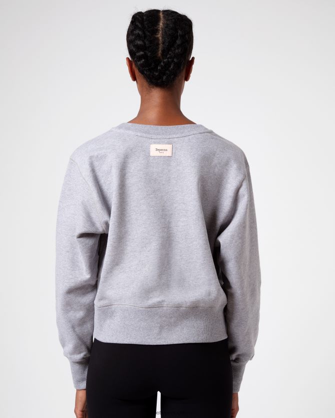 Repetto LJHHL357 mulheres suéter roupas cinza claro manchado