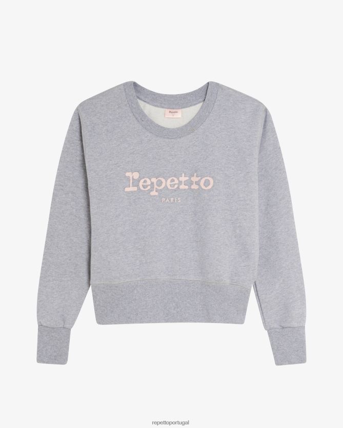 Repetto LJHHL357 mulheres suéter roupas cinza claro manchado