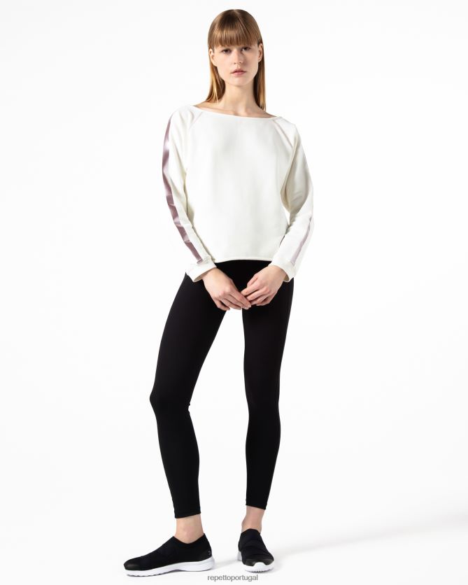 Repetto LJHHL365 mulheres moletom gráfico roupas Branco marfim