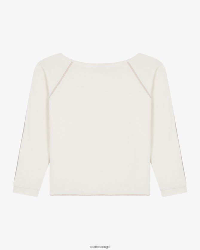 Repetto LJHHL365 mulheres moletom gráfico roupas Branco marfim