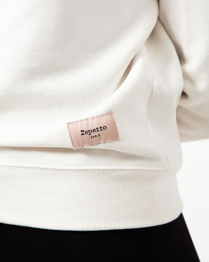 Repetto LJHHL366 mulheres moletom envolvente roupas Branco marfim