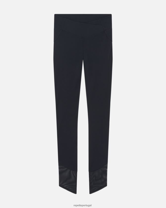 Repetto LJHHL292 mulheres leggings de seda ativa roupas preto