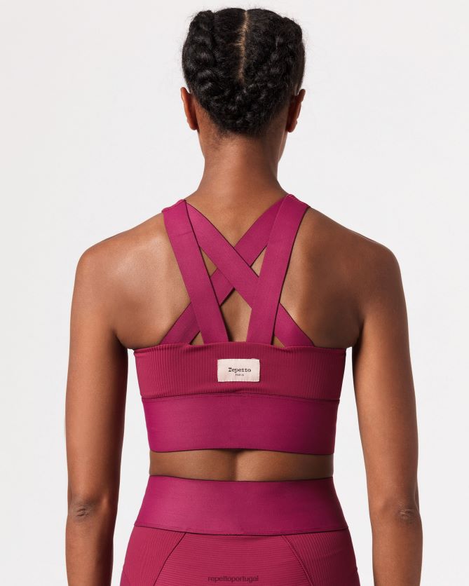 Repetto LJHHL295 mulheres sutiã intenso roupas vermelho bordô