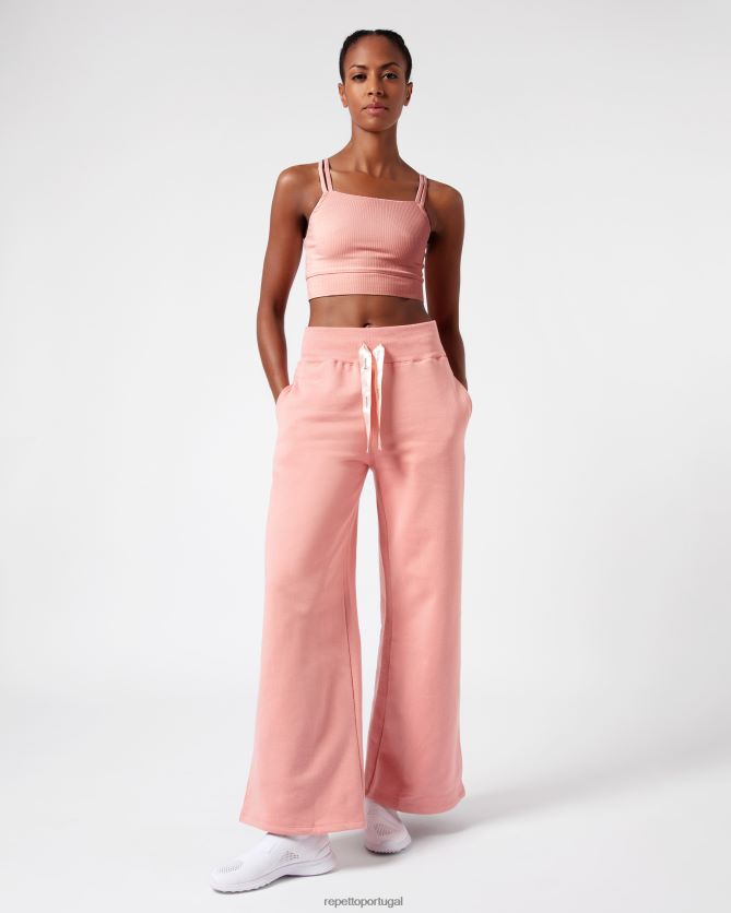 Repetto LJHHL299 mulheres sutiã canelado com alças finas roupas blush rosa