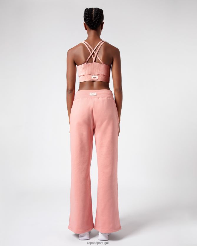 Repetto LJHHL299 mulheres sutiã canelado com alças finas roupas blush rosa