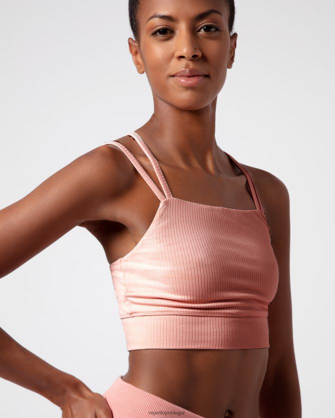 Repetto LJHHL299 mulheres sutiã canelado com alças finas roupas blush rosa