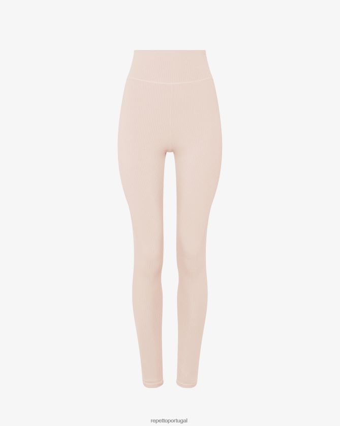 Repetto LJHHL303 mulheres leggings com nervuras roupas pétala rosa