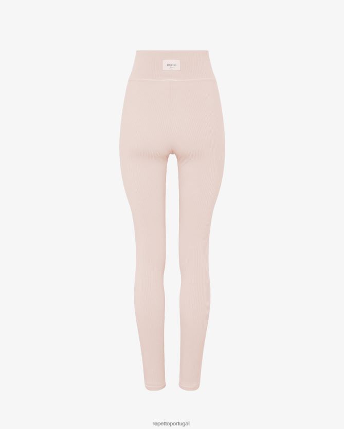 Repetto LJHHL303 mulheres leggings com nervuras roupas pétala rosa