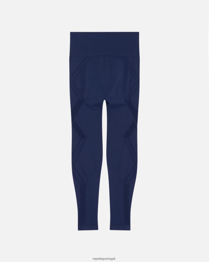 Repetto LJHHL307 mulheres leggings sem costura roupas azul-marinho