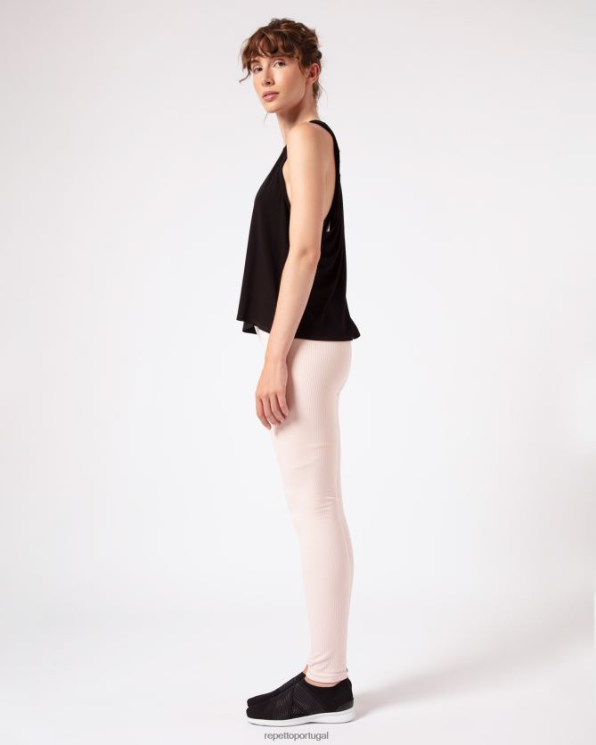 Repetto LJHHL339 mulheres regata drapeada de estúdio roupas preto