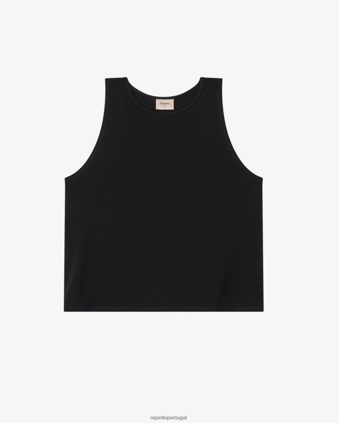 Repetto LJHHL339 mulheres regata drapeada de estúdio roupas preto