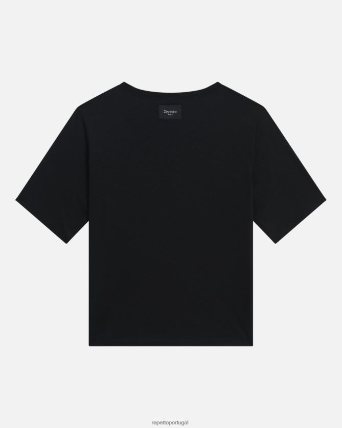 Repetto LJHHL342 mulheres camiseta boutique roupas preto