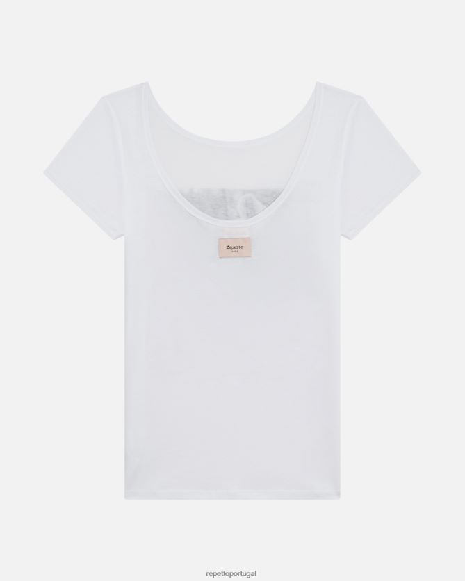 Repetto LJHHL345 mulheres camiseta de balé urbano roupas branco