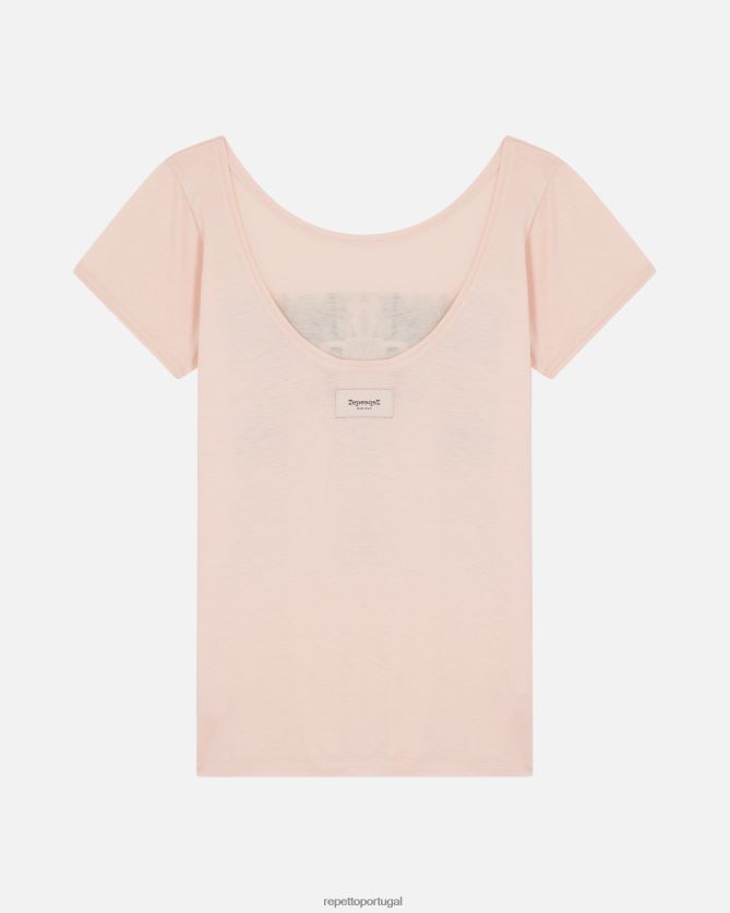 Repetto LJHHL346 mulheres camiseta de balé urbano roupas rosa nu