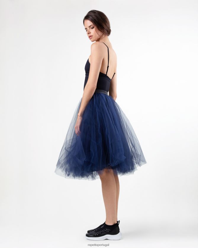 Repetto LJHHL389 mulheres saia tutu roupas azul-marinho