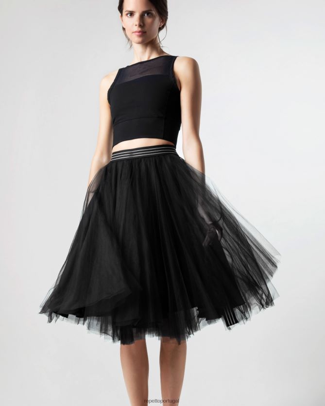 Repetto LJHHL391 mulheres saia tutu roupas preto