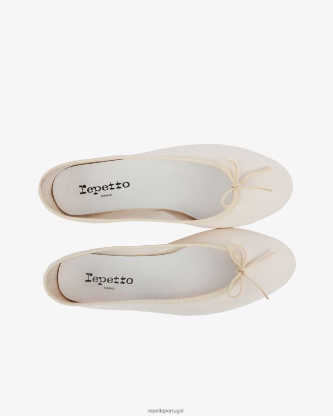 Repetto LJHHL107 mulheres bailarinas high cendrillon - veganas calçados linho bege