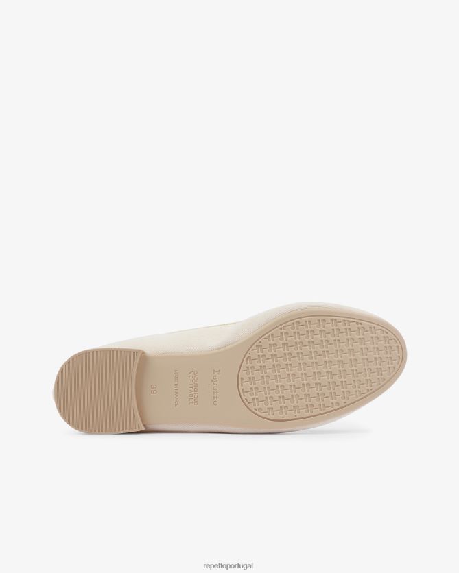 Repetto LJHHL107 mulheres bailarinas high cendrillon - veganas calçados linho bege