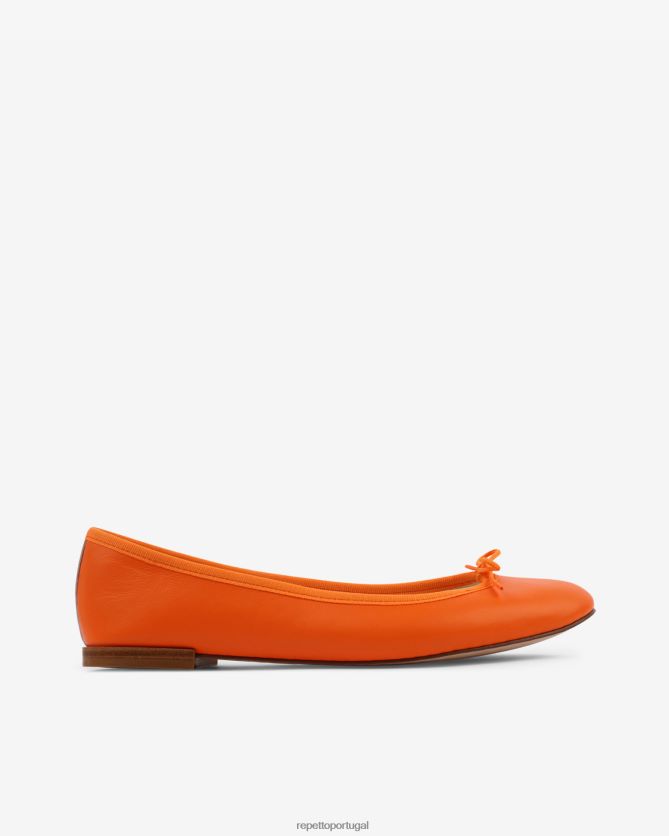 Repetto LJHHL120 mulheres bailarinas cendrilon calçados laranja clementina