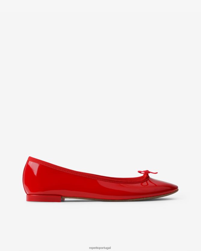 Repetto LJHHL121 mulheres bailarinas cendrillon - veganas calçados vermelho flamejante