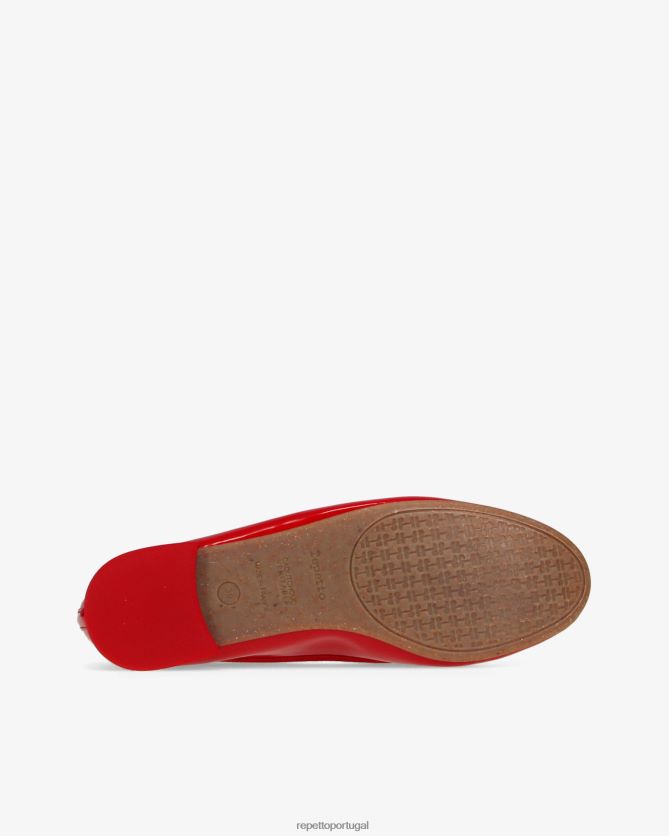 Repetto LJHHL121 mulheres bailarinas cendrillon - veganas calçados vermelho flamejante
