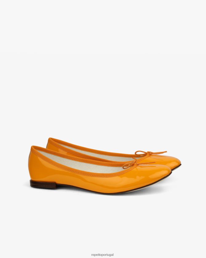 Repetto LJHHL128 mulheres bailarinas cendrilon calçados laranja calêndula