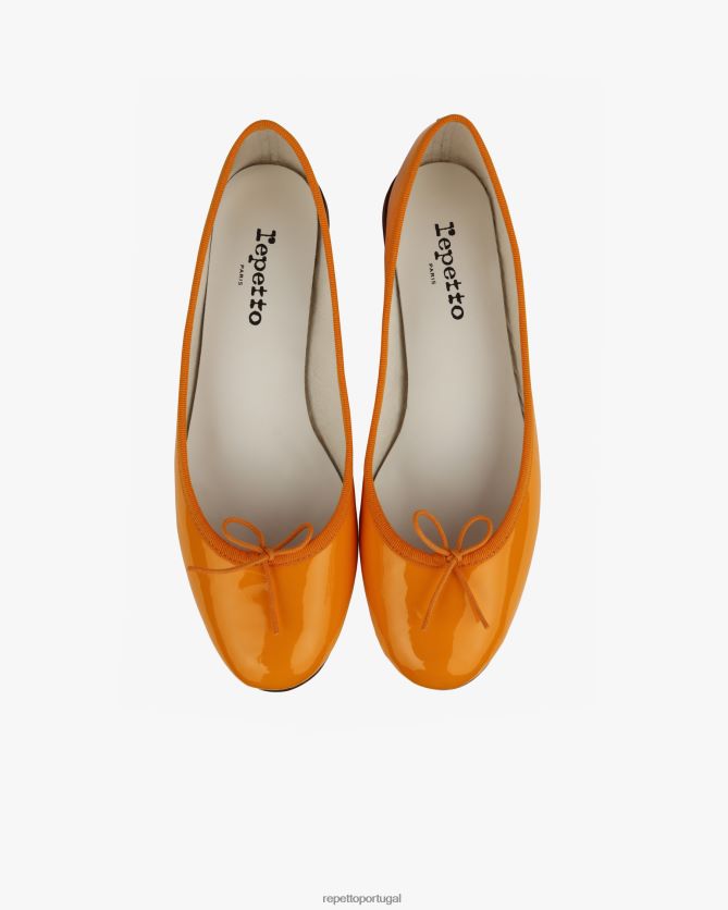 Repetto LJHHL128 mulheres bailarinas cendrilon calçados laranja calêndula
