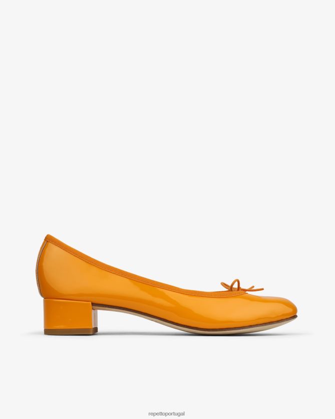 Repetto LJHHL132 mulheres bailarinas camille calçados laranja calêndula
