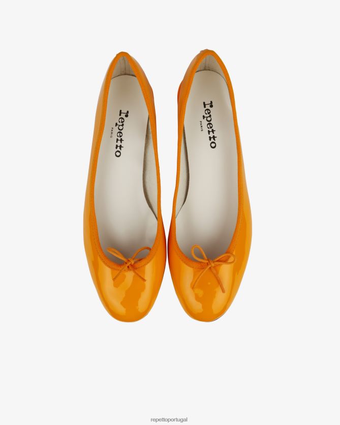 Repetto LJHHL132 mulheres bailarinas camille calçados laranja calêndula