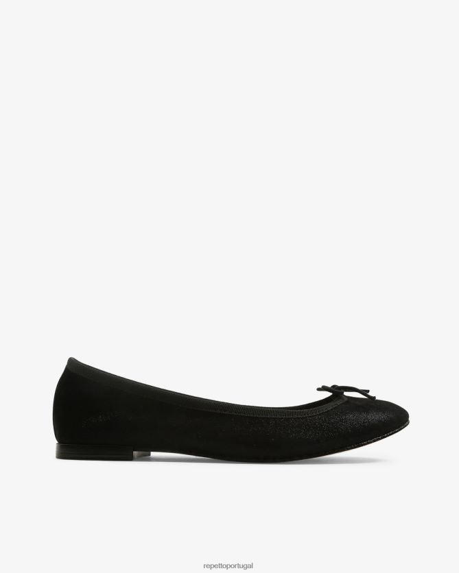 Repetto LJHHL138 mulheres bailarinas cendrilon calçados carbono preto