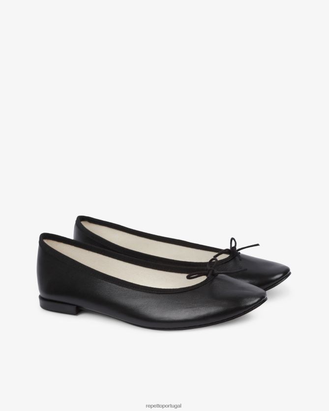 Repetto LJHHL140 mulheres bailarinas de alto cendrillon calçados preto