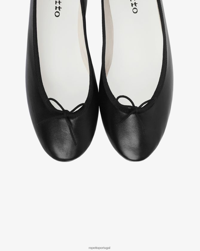 Repetto LJHHL140 mulheres bailarinas de alto cendrillon calçados preto