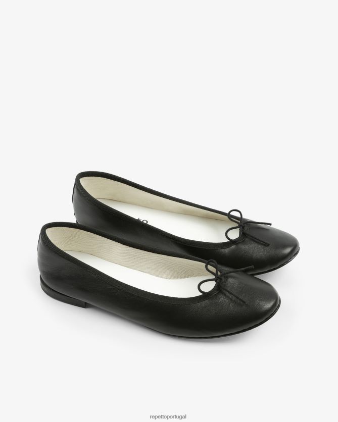 Repetto LJHHL141 mulheres bailarinas de alto cendrillon calçados preto