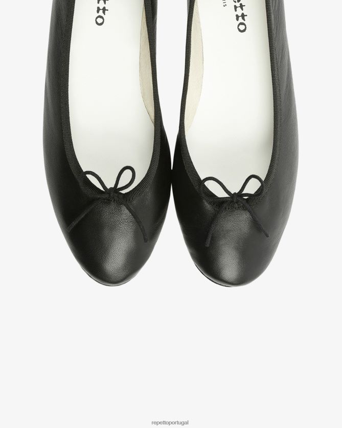 Repetto LJHHL141 mulheres bailarinas de alto cendrillon calçados preto