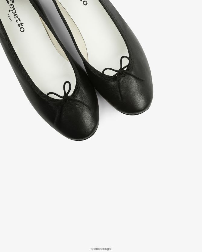 Repetto LJHHL141 mulheres bailarinas de alto cendrillon calçados preto