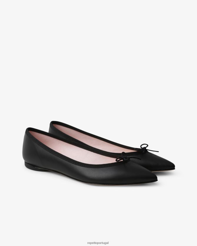 Repetto LJHHL142 mulheres bailarina brigitte bico fino calçados preto