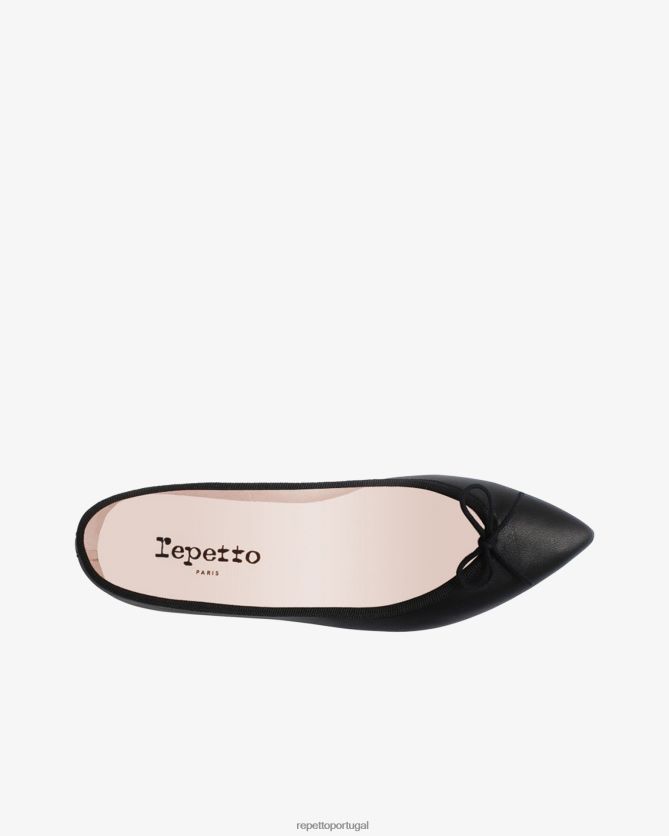 Repetto LJHHL142 mulheres bailarina brigitte bico fino calçados preto